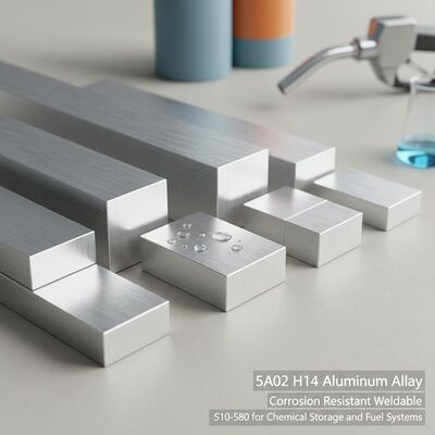 5A02 H14 Aluminum Alloy Square Bar - Corrosion Resistant Weldable S10-S80 for Chemical Storage and Fuel Systems