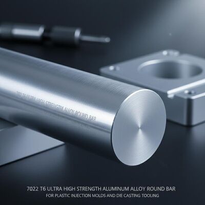 7022 T6 Ultra High Strength Aluminum Alloy Round Bar for Plastic Injection Molds and Die Casting Tooling