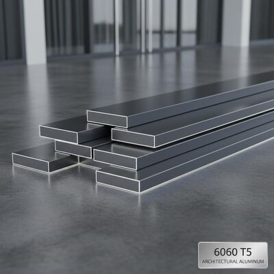 6060 T5 Architectural Grade Aluminum Flat Bar with Superior Anodizing Finish for Window Door Frames and Curtain Walls