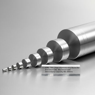6082 T651 Stress Relieved Aluminum Alloy Round Bar Precision CNC Machined with Dimensional Stability Ø8-300mm