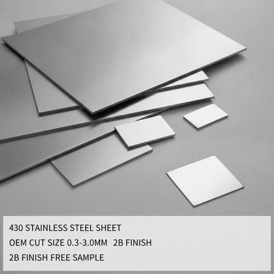 Custom Cut 430 Stainless Steel Sheet with 2B Finish and Free Sample Available