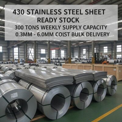 430 Stainless Steel Sheet with 300 Tons Weekly Supply Capacity, 0.3mm - 6.0mm Thickness, Cold Rolled for Fast Bulk Delivery