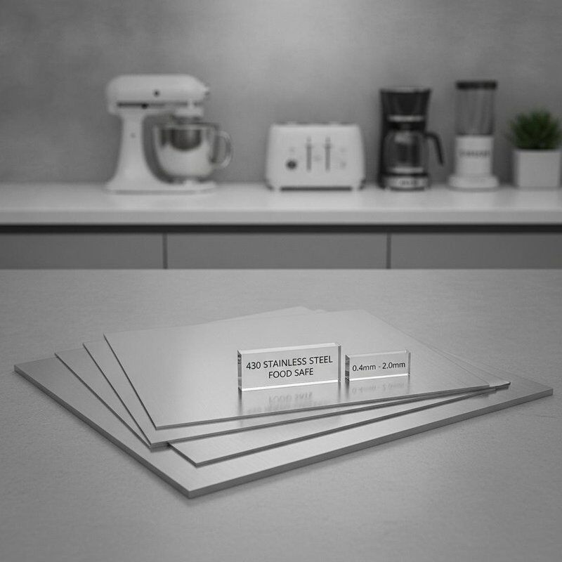 Food Safe 430 Stainless Steel Sheet Cold Rolled 0.4mm - 2.0mm for Kitchen Appliances