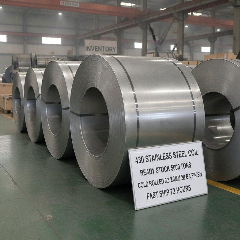 430 Stainless Steel Coil 5000 Tons Ready Stock with 2B BA Finish and 72 Hours Fast Ship