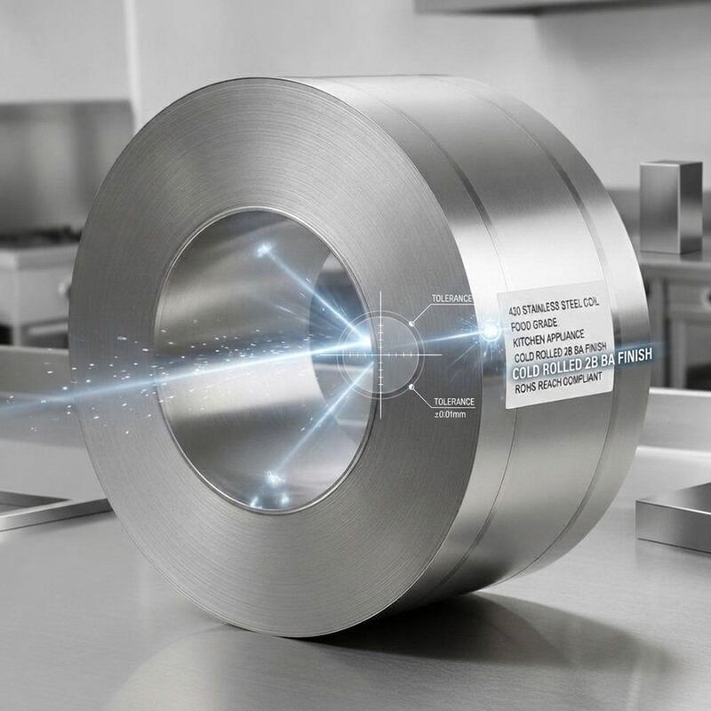 Food Safe 430 Stainless Steel Coil with 2B BA Finish and Custom Width for Cutlery Tableware